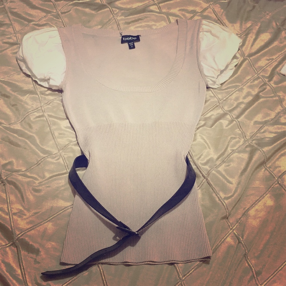 Bebe top with belt